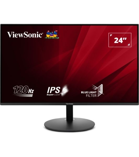 Монитор 23.8" ViewSonic VA24E1-H IPS 1920x1080, 120 Гц, 5 мс, 16:9, 250 кд/м², HDMI 1.4, VGA, черный