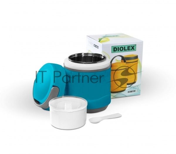 Термос Diolex DXС-1200-2 1200 мл, пластиковый с колбой из нерж. стали