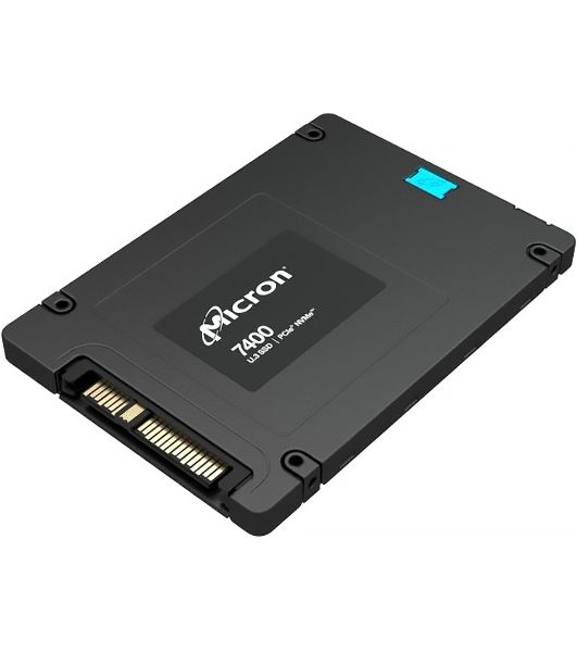 Накопитель SSD Micron 7400 PRO, 1920Gb, SSD, U.3, NVMe, PCIe 4.0 x4, 3D TLC, R/W 6500/2200MB/s, IOPs 430 000/95 000, 3500TBW, DWPD 1 (5 лет)