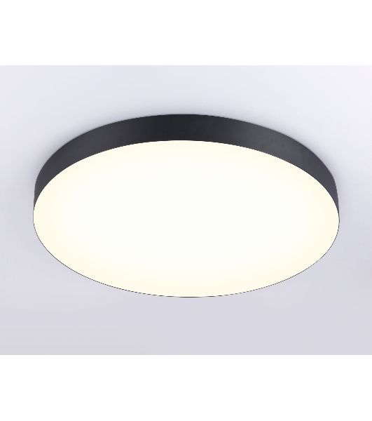 Потолочный светодиодный светильник Ambrella light FV5537 BK черный LED 90W 3000K D600*58 (Без ПДУ)