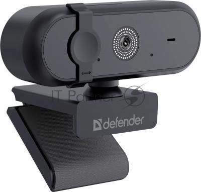 Веб-камера Defender G-lens 2788 UHD 3840x2160, 30 кадр/с, USB, шторка приватности, крепление на мониторе