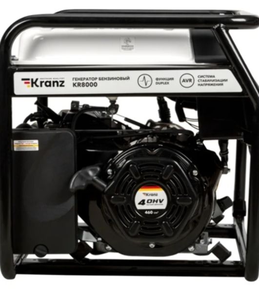 Генератор бензиновый Kranz KR8000EA, 8кВт, 25л, коннектор автоматики, электростартер