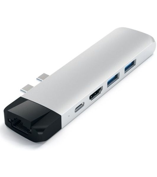 USB-концентратор Satechi ST-TCPHES, USB Type-C, USB 3.0/RJ-45/USB Type-C/HDMI/microSD, USB