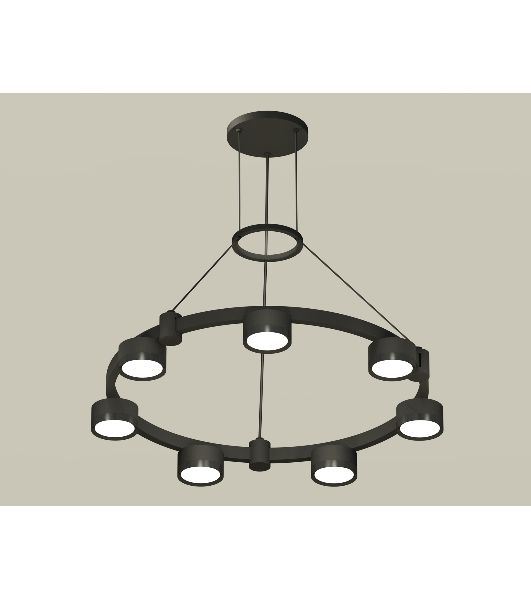 Светильник Ambrella light XR92051500/7 SBK/PBK черный песок/черный полированный GX53 (A9205, C9238, N8113)