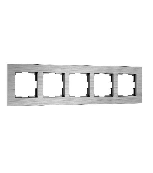 Рамка WERKEL на 5 постов  AluMax (алюминий) W0053506