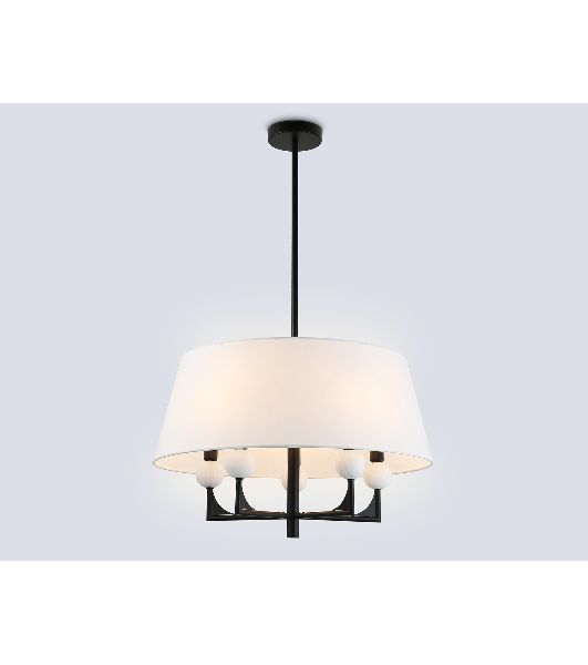 Люстра Ambrella light LH75150/5 BK/FR черный/белый матовый E14*5 max 40W D580*590