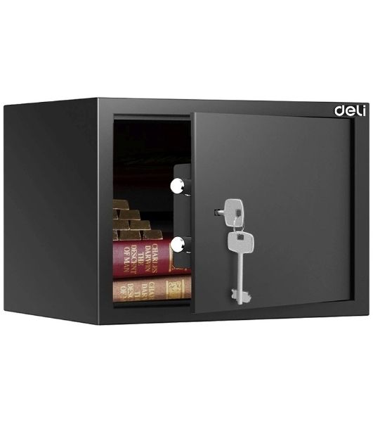 Сейф Deli Srock ET561 200x310x200мм ключевой