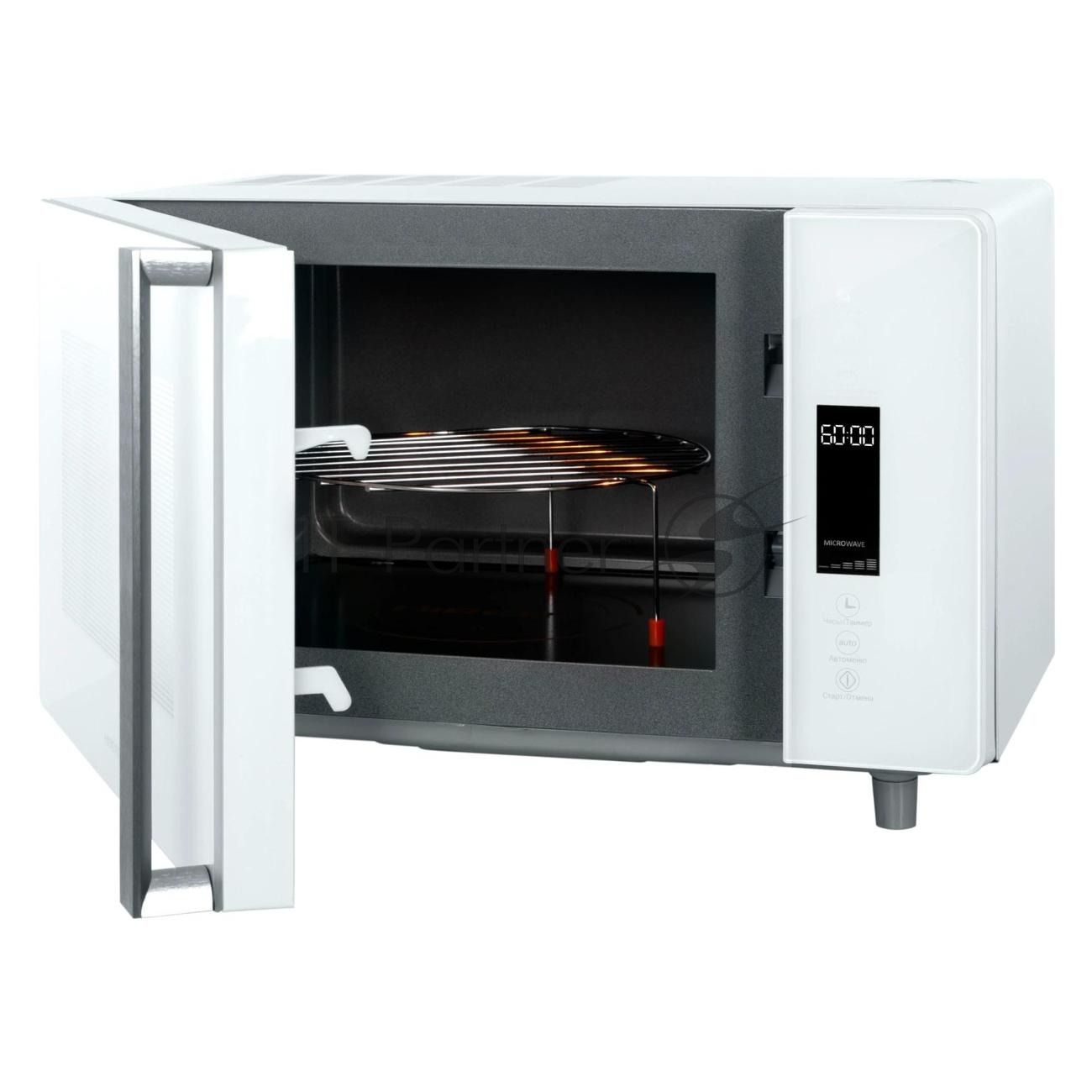 Микроволновая печь HIBERG i-VM 4588 W белый, 25 л, 900 Вт, переключатели - сенсор