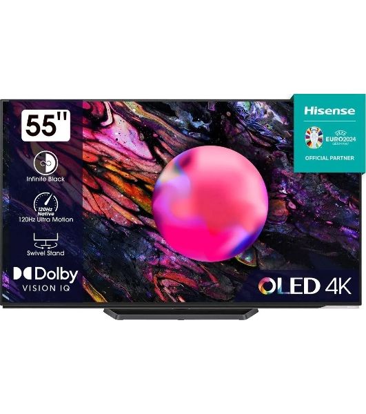 Телевизор Hisense 55" 55A85K черный OLED UHD 120Hz Vidaa