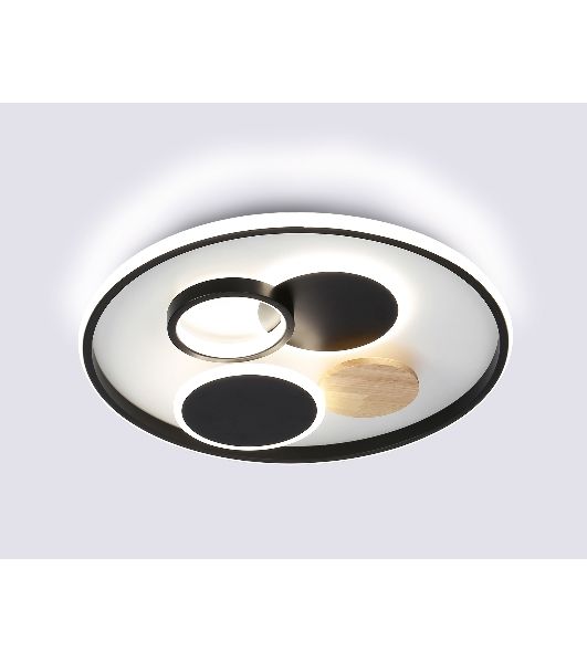 Светильник Ambrella light FL4802 WH/BK белый/черный 3000K-6400K 70W D500*95 (ПДУ ИК)