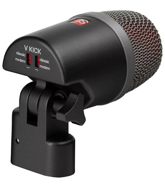 Микрофон динамический sE Electronics V KICK инструментальный, универсальный, для бас-барабанов и других источников, 20 Гц 19 кГц, суперкардиоида, комплектация: резьбовой адаптер, чехол на молнии, ветрозащита, гайка с накаткой для надежной фиксации ми