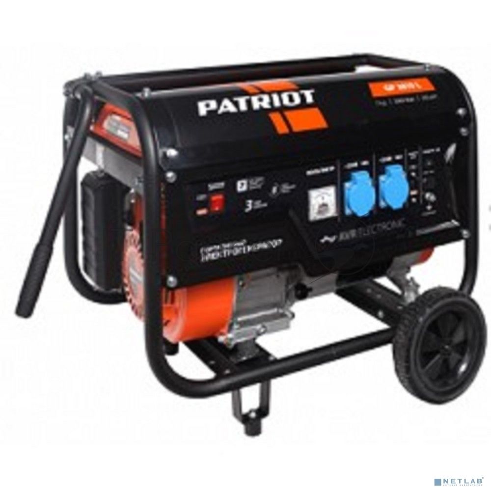 Электрогенератор бензиновый Patriot GP 3810L, 3 кВт, 67 дБ, 46 кг