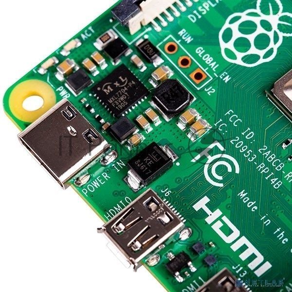 Платформа Raspberry Pi 4 Model B (RA608) Retail, 8Gb RAM, Broadcom BCM2711 Quad core Cortex-A72 (ARM v8) 64-bit SoC @ 1.5GHz CPU, WiFi, Bluetooth, 40-pin GPIO, 2x USB 3.0, 2xUSB 2.0,2x micro-HDMI,CSI camera port,DSI display port,MicroSD port,USB-C 5V Powe