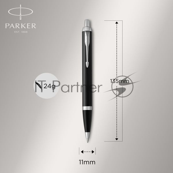 Набор ручек Parker IM Core FK221 (CW2093215) черный CT сталь нержавеющая, подарочная коробка ручка перьевая, ручка шариковая