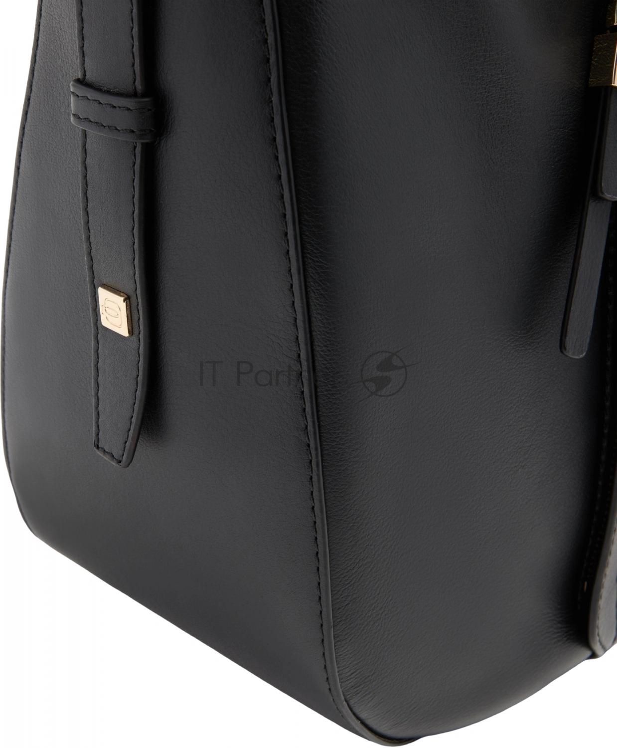Деловая сумка тоут женская Piquadro Circle BD7136W92/N с отделением для ноутбука 14" черная натур.кожа
