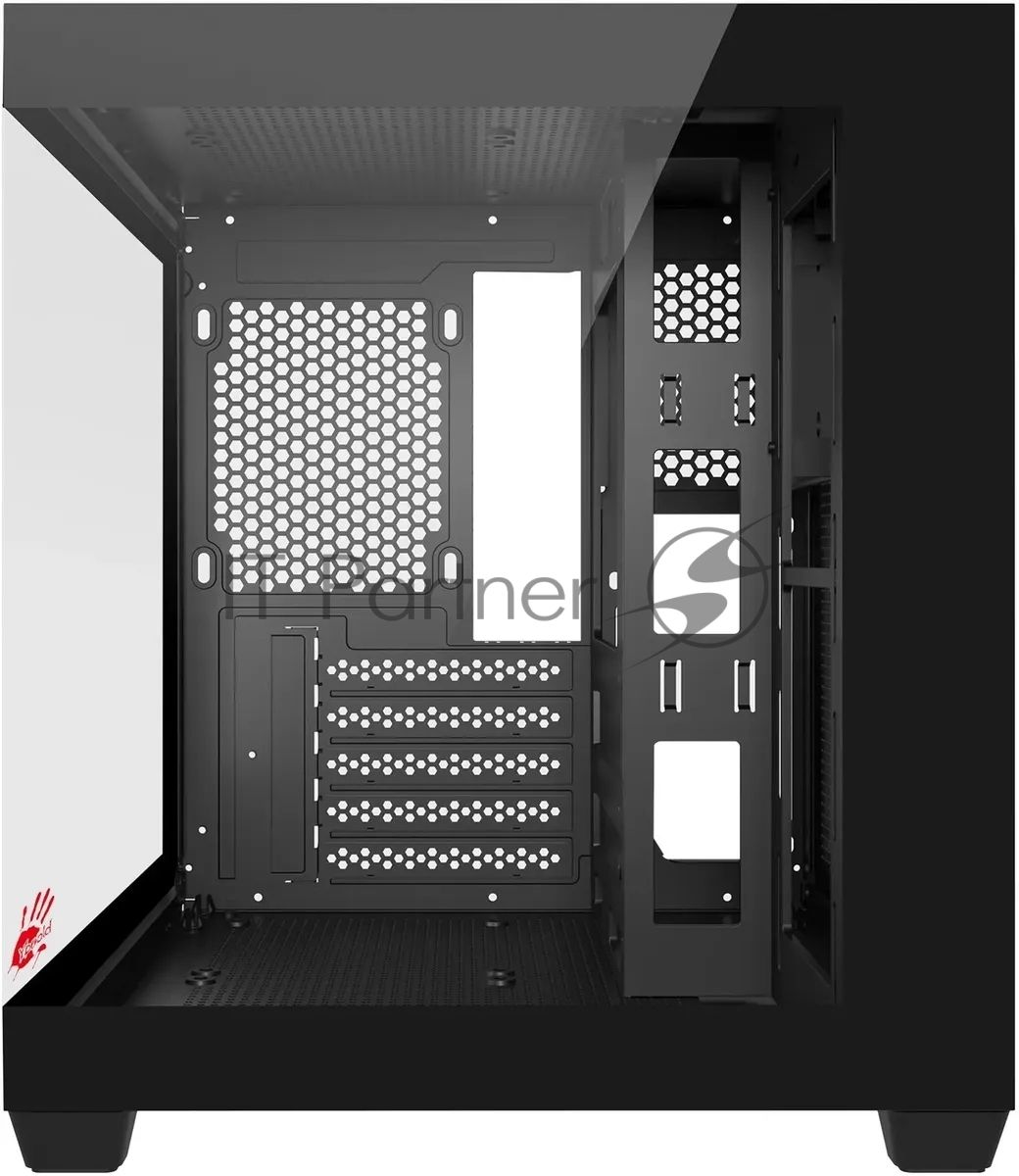 Компьютерный корпус Bloody CC-121 черный без БП mATX 7x120мм 1xUSB 2.0 1xUSB 3.0 audio