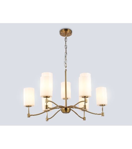 Люстра Ambrella light LH56054/6+3 BS/FR латунь/белый матовый E14*9 max 40W D765*1060