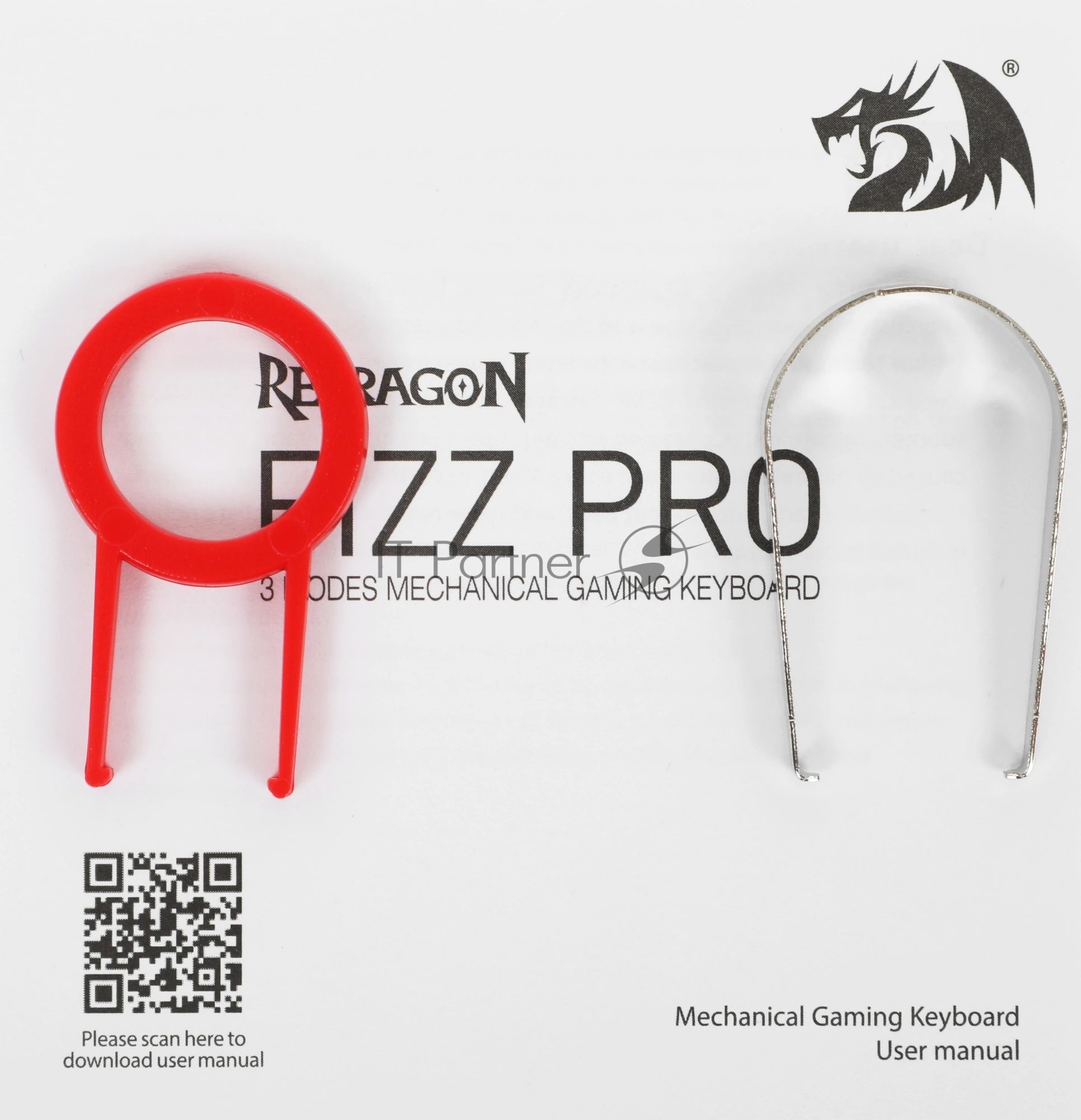 Клавиатура Redragon Fizz Pro механическая белый USB беспроводная BT/Radio for gamer для ноутбука LED (72598) кабель 1.8м