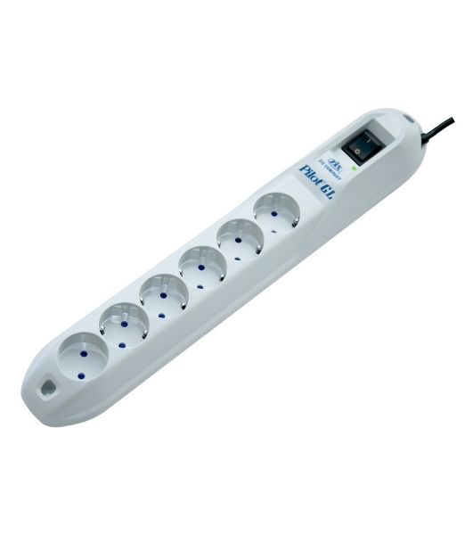 Сетевой фильтр Pilot GL 6 розеток (5 евро + 1 без заземления) 10 м Surge protector Pilot GL 6 outlets (5 euro + 1 without ground) 10A/2.2kVt, 10m
