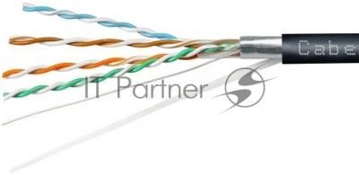 Кабель информационный Cabeus FTP-4P-Cat.5e-SOLID-OUT-LSZH-UV-100 кат.5E F/UTP 4 пары LSZH универсальный 100м черный