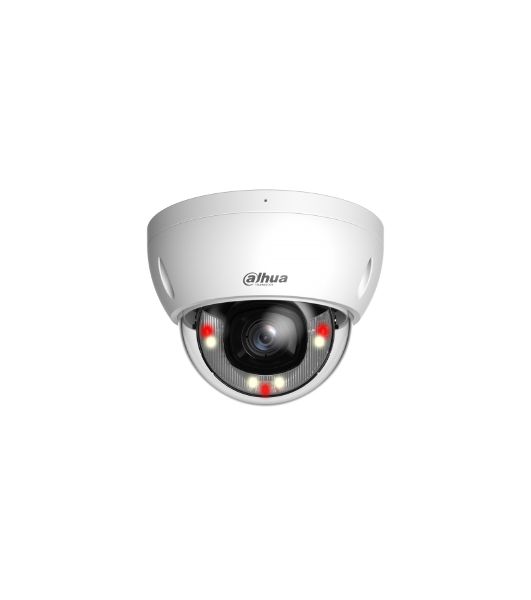 Уличная купольная IP-видеокамера Dahua DH-IPC-HDBW2449EP-S-IL-0280B Smart Dual Light с ИИ 4Мп, 1/2.9” CMOS, объектив 2.8мм, видеоаналитика, ИК до 30м, LED до 30м, IP67, корпус: металл