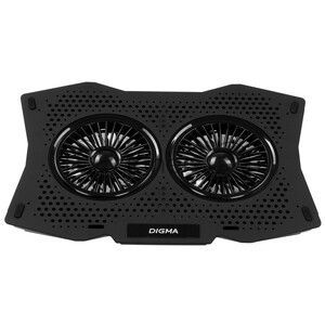 Подставка для ноутбука Digma D-NCP180-2x110 18" 410x280x34мм 20дБ 2xUSB 2x 110ммFAN 700г пластик ABS черный