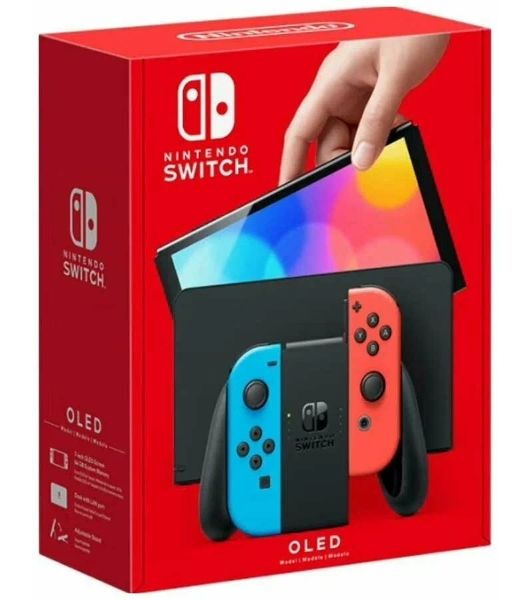 Игровая приставка Nintendo Switch OLED сине-красный