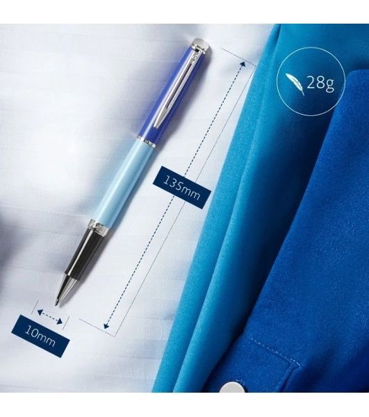 Ручка роллер Waterman Hemisphere Colour Blocking (2179926) Blue CT F черн. черн. подар.кор.
