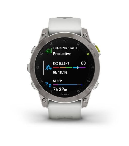 Умные часы Garmin Epix (Gen 2) Sapphire, 1.3" AMOLED, Wi-Fi, Bluetooth, ANT+, GPS, IPX8, титановый белый