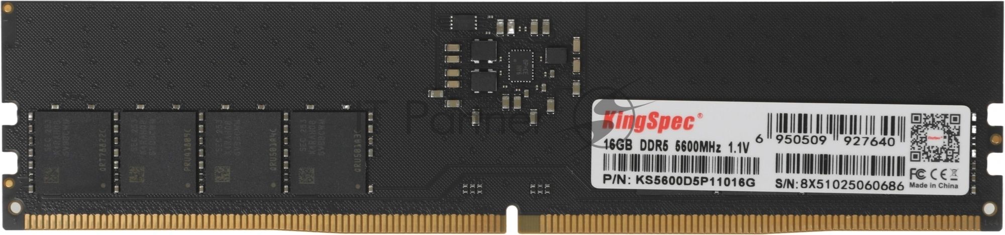 Оперативная память KingSpec, DDR5, 16GB (1x16GB), 5200 MHz, CL40