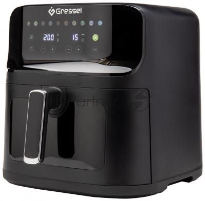 Аэрогриль Gressel GAF-1826 черный, 1700 Вт, 7,5 л, сенсор, 10 программ