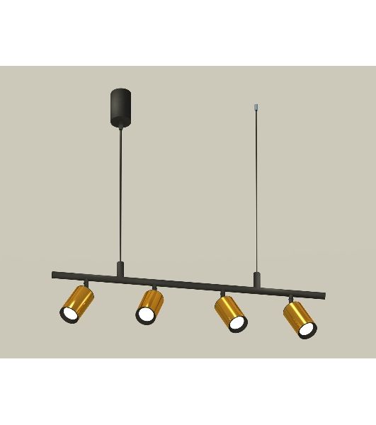 Светильник Ambrella light XB9002300/4 SBK/PYG черный песок/золото желтое полированное MR16 GU5.3 (С9002, С6327, N6102)