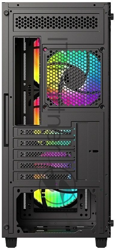 Корпус Case ID-Cooling WARE 300 ARGB Black mATX/win TG/ 4 fans/ Type C/ CPU 160mm/ GPU 320mm/ no PSU