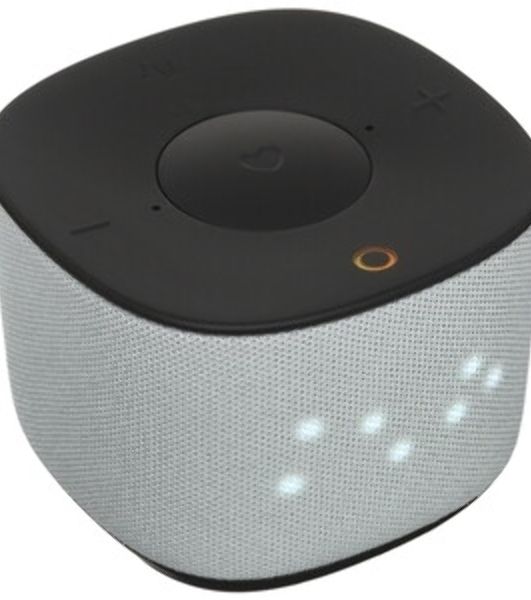 Умная колонка Sber Boom Home, 8Вт, с экраном, 1 динамик, часы, мультирум, TWS, Zigbee хаб, Wi-Fi, Bluetooth 5.0, Zigbee, Салют, серый