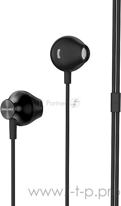 Наушники вкладыши Philips TAUE100BK/00 1.2м черный проводные в ушной раковине