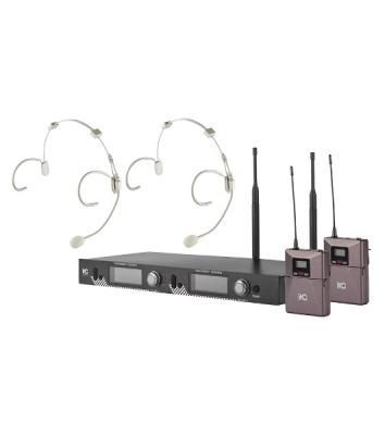 Радиосистема ITC T-521US UHF двухканальная радиосистема с двумя головными микрофонами, LCD дисплей, частотный диапазон 470-510 MHz.