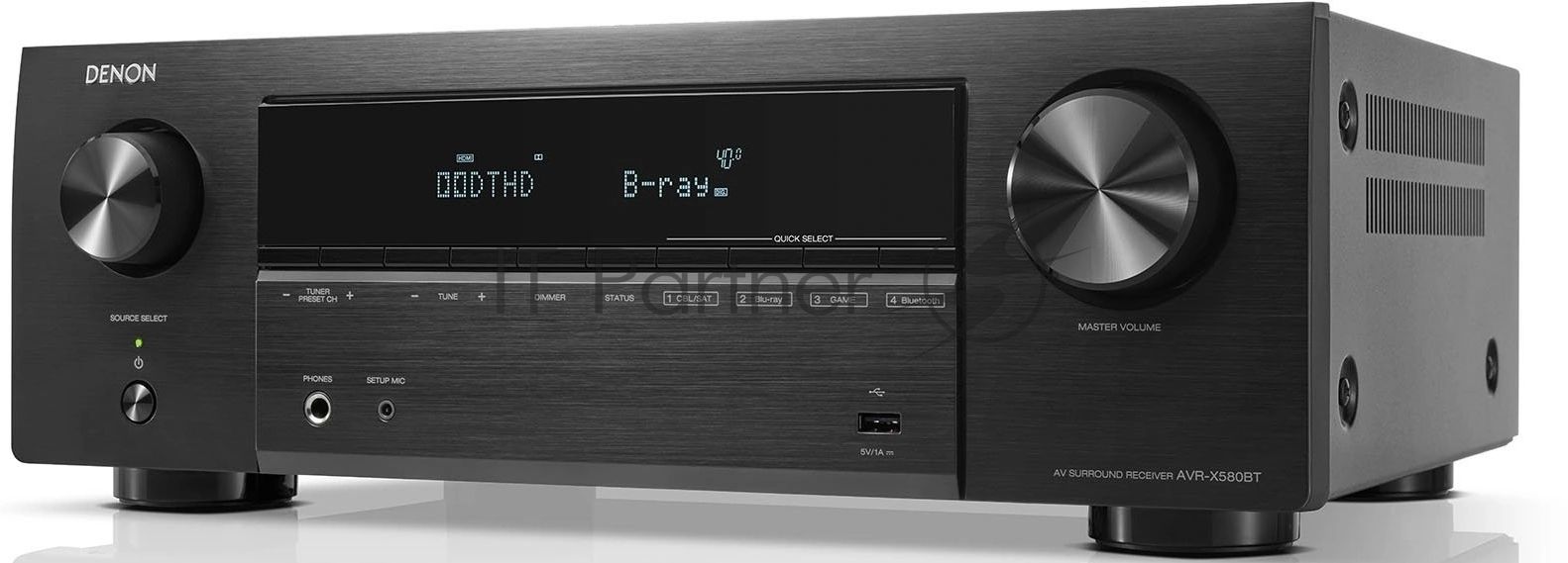 Ресивер AV Denon AVR-X580BT, 5.2, черный
