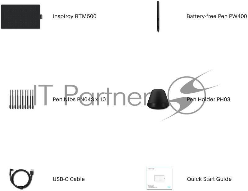 Графический планшет Huion Inspiroy RTM-500 Black