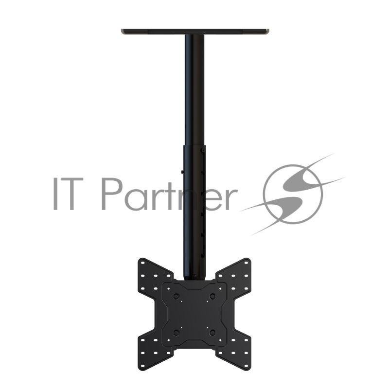 Потолочное крепление Wize Pro [C5536A] для дисплеев 2655, VESA 75x75, 100x100, 200x100, 200x200, 300x300, 400x400 мм, наклон +20°, поворот 360°, длина штанги 61-91 cм, до 36 кг, черн.