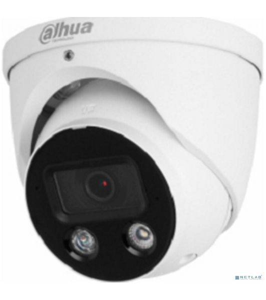 Уличная купольная IP-видеокамера TiOC DAHUA DH-IPC-HDW3849HP-AS-PV-0360B-S5 с ИИ и активным сдерживанием 8Мп; 1/2.7” CMOS; объектив 3.5мм, видеоаналитика, ИК 30м, LED 30м, IP67, корпус: металл
