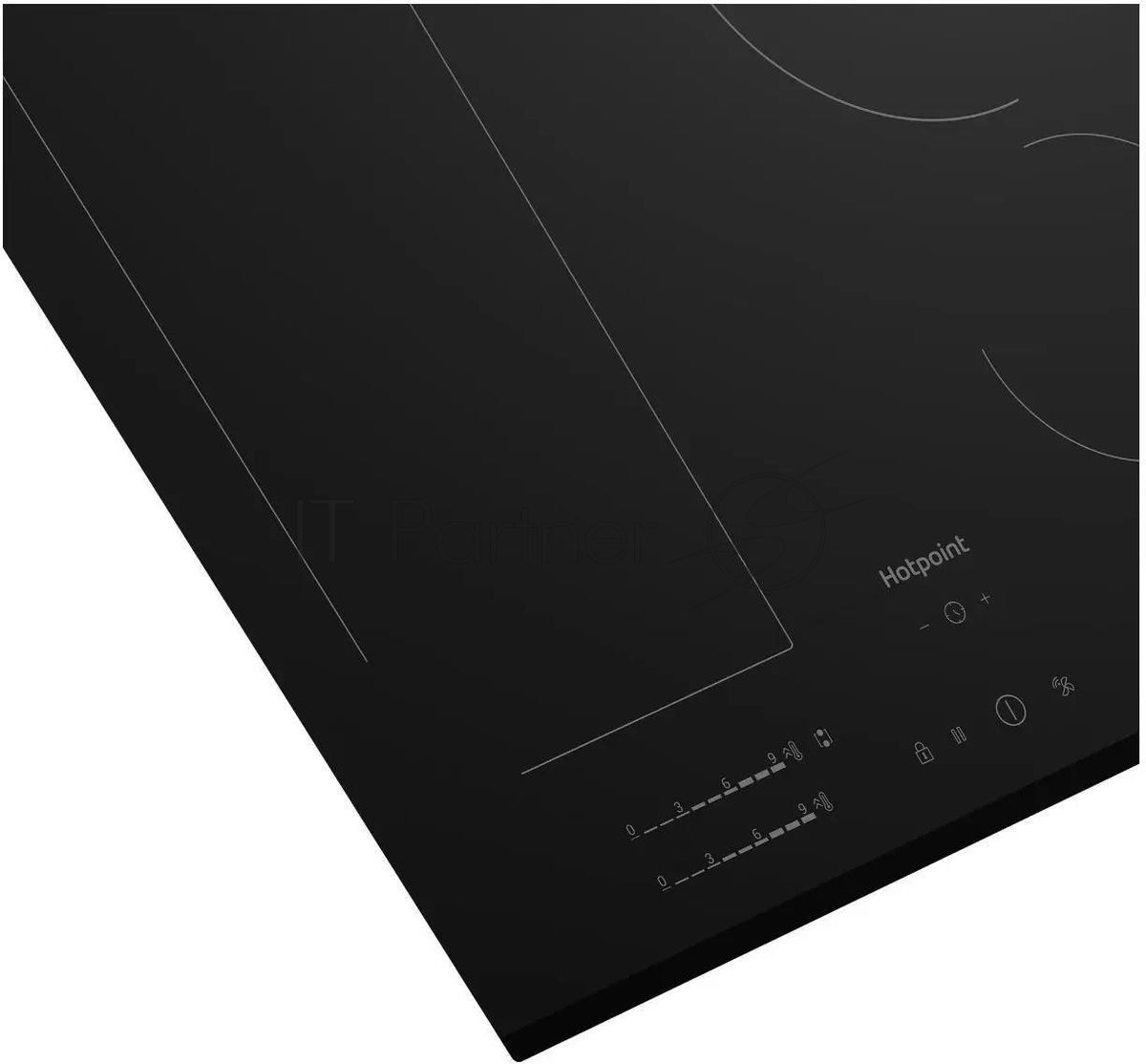Индукционная варочная поверхность Hotpoint HS 1560B BF, 4 конфорки, с зоной расширения, стеклокерамика, 7400 Вт