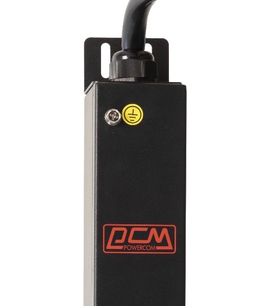 Блок распределения питания Powercom PDU-32AVMS24-18C3-6C9-3P верт.размещ. 18xC13 6xC19 с сетевым мониторингом 3x32A EN 60309 2м