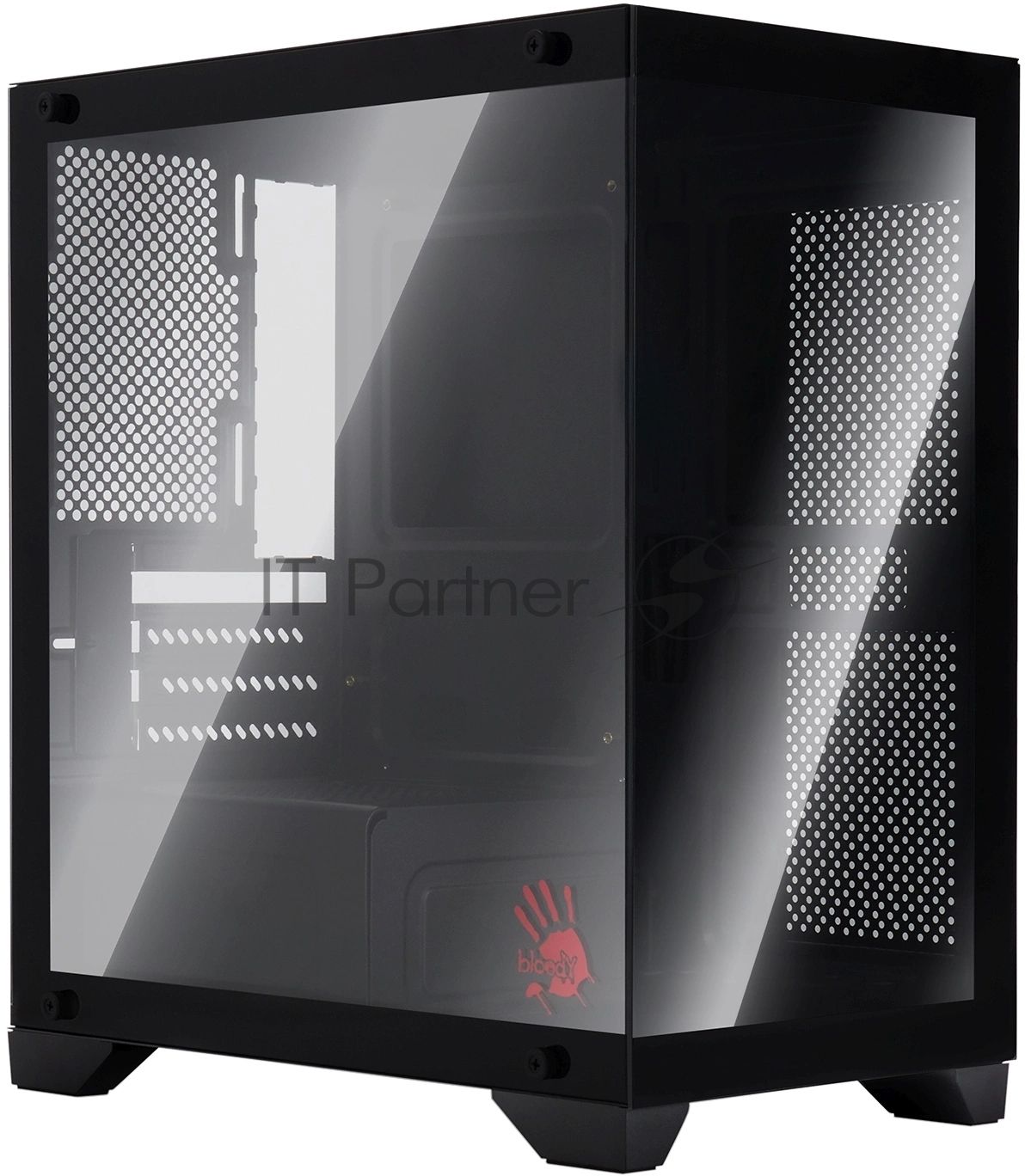 Компьютерный корпус Bloody BD-CC103 черный без БП mATX 7x120мм 1xUSB 2.0 1xUSB 3.0 audio bott PSU
