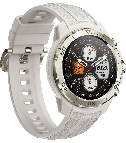 Умные часы Mibro GS Explorer, 1.32" AMOLED, Bluetooth, 5ATM, пустынный белый