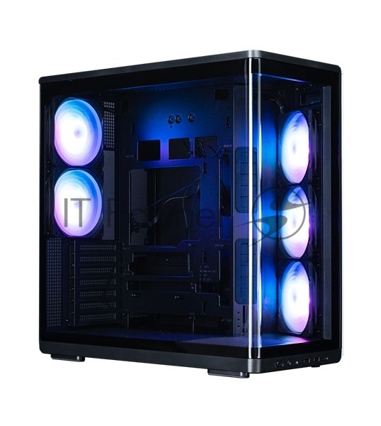 Компьютерный корпус ZALMAN MidTower P60 black (ATX, без БП, 2xUSB 3.0+USB Type C, 5x120мм ARGb) (Zalman P60 Black)