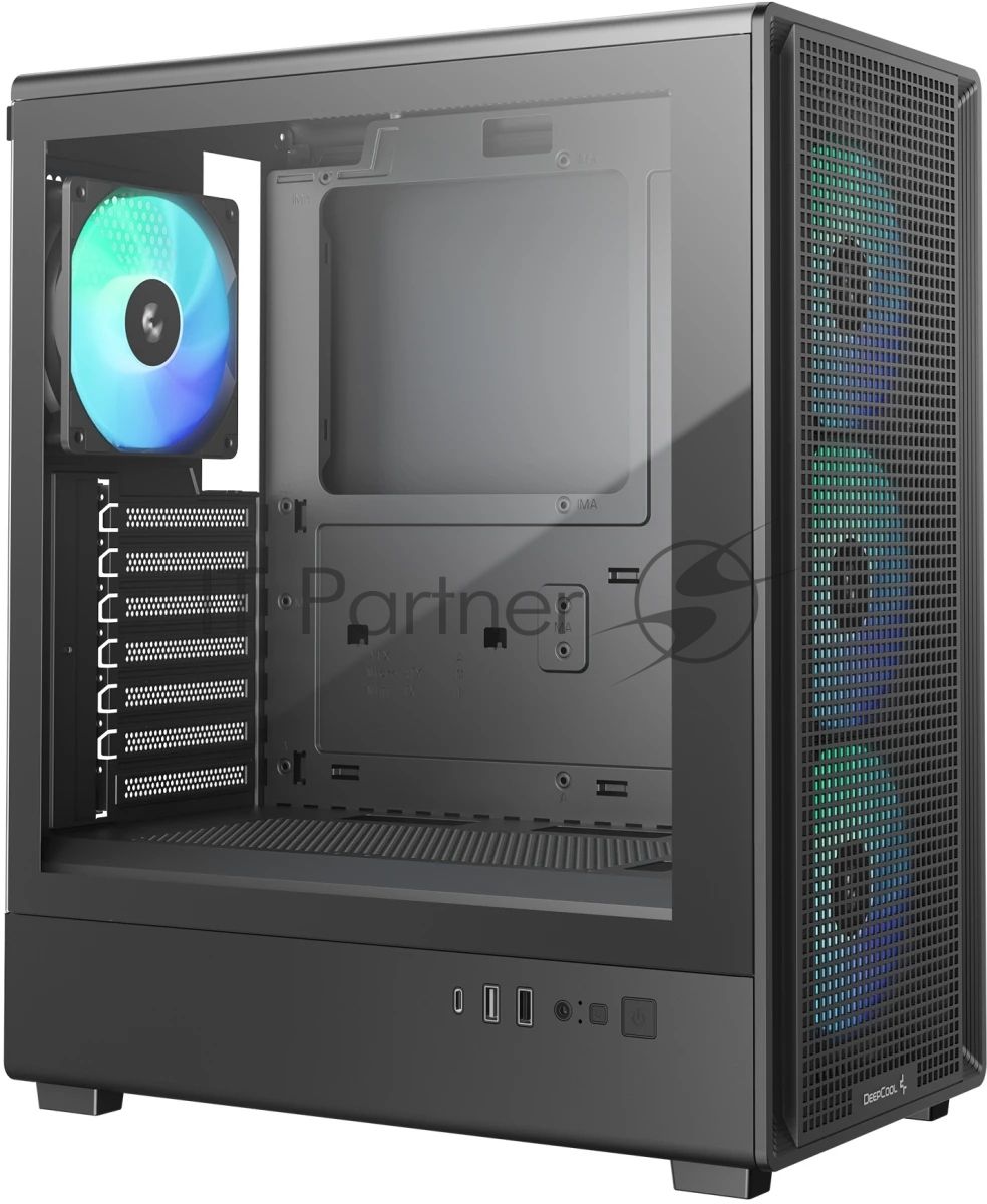 Корпус DeepCool CC550 4F, Midi-Tower, чёрный, 4 x 120 мм