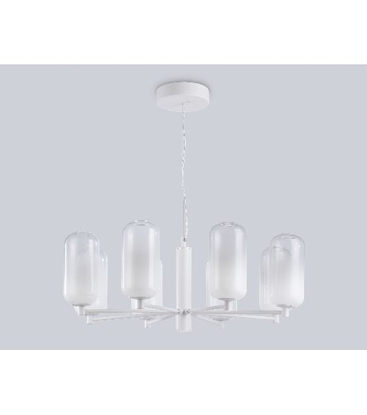 Подвесной светодиодный светильник Ambrella light LH11109/8 WH/FR белый/белый матовый 28W 3000K D720*280