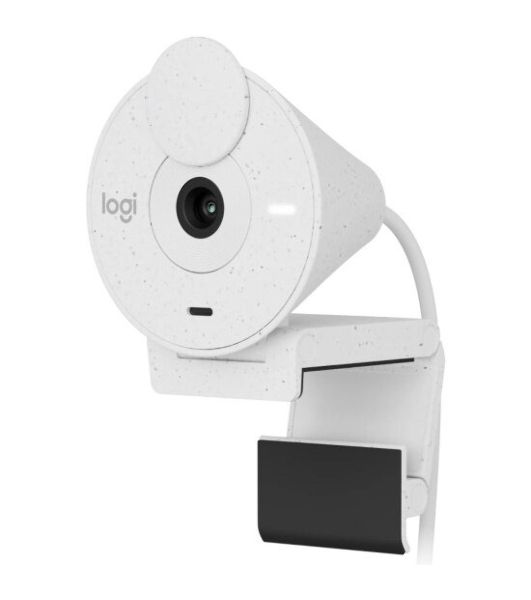 Веб-камера Logitech Brio 300 1920x1080, 30 кадр/с, USB Type-C, микрофон (шумоподавление), автоматическая фокусировка, автоосвещение, универсальное крепление белая