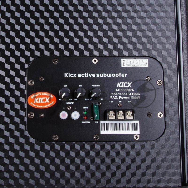Сабвуфер автомобильный Kicx AP300BPA 300Вт активный (30 см/12")