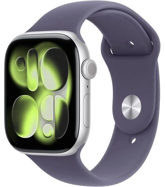 Умные часы Apple Apple Watch Series 11 GPS A3333 1.96" OLED, 4G (LTE), Wi-Fi, Bluetooth 5.3, NFC, IPX8, серебристый, фиолетовый
